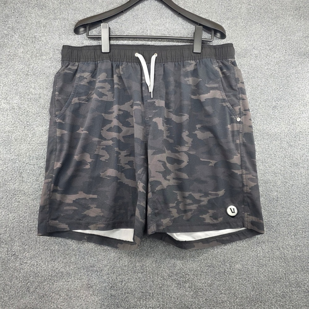 Vuori Men's Camo Performance Shorts - Black & Gray